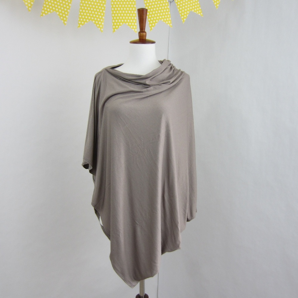 Cambodian Cover in Taupe, Multipurpose Wrap Poncho